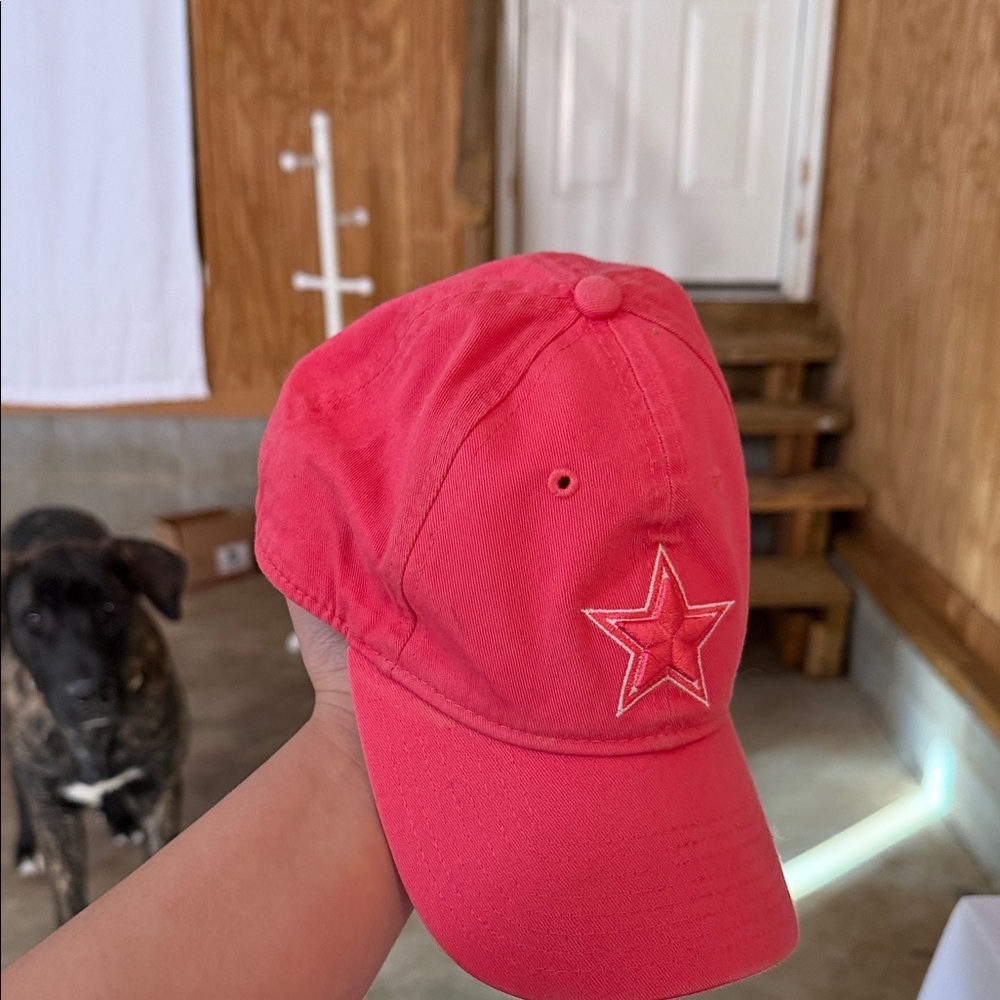 Vibrant Pink Star Embroidered Women's Cap